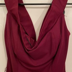 Midi dress Dark red Maroon great quality few snags that can be snipped size MED